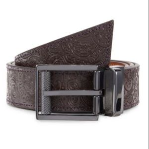 Sequential II Reversible Paisley Leather Belt